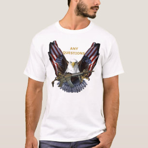T-SHIRT CASSE-COU EAGLE PROTÉGEANT L'AMÉRIQUE