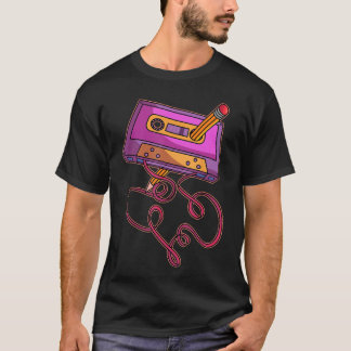 T-shirt Cassette 80 Pencil Rétro Vintage Années 80 Rappel