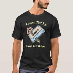 T-shirt Cassette audio avec crayon