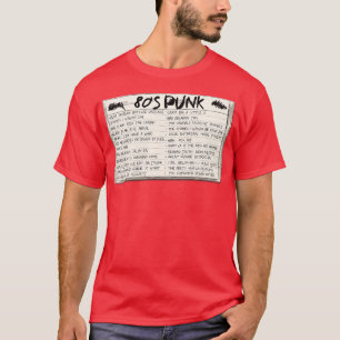 T-shirt Cassette de bande mixte Punk 80s