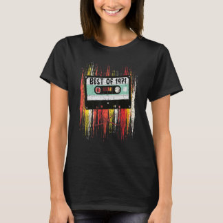 T-shirt Cassette De Musique Best Of 1971 Anniversaire Vint