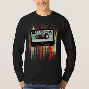 T-shirt Cassette De Musique Best Of 2005 Anniversaire Vint