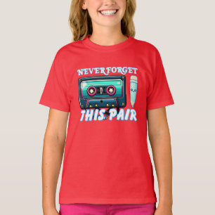T-shirt cassette de musique des années 80   lecteu