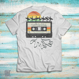 T-shirt Cassette Rétro 80s Bande de Surf Vintage Coucher d