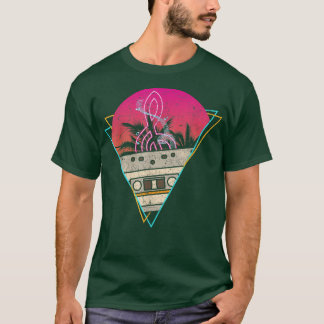 T-shirt Cassette Synthwave Tropical 80s Vaporwave Music Tr