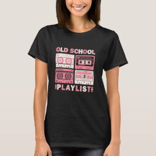 T-shirt Cassette Tape Musique 80s Retro Old School Playlis