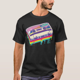 T-shirt cassettes de musique rétro vintage Mixtape 80 et