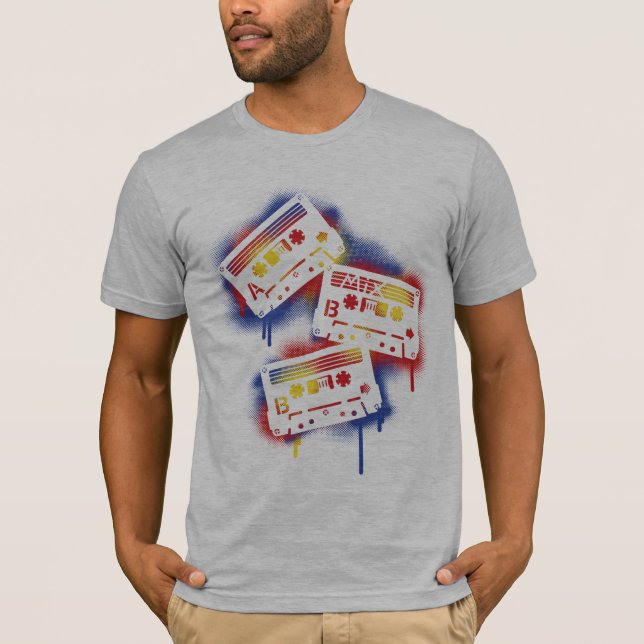 T-shirt Cassettes marquées au poncif (Devant)