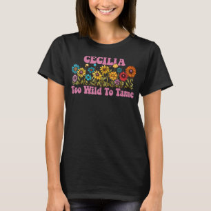 T-shirt CASSIDY Nom Cute Retro Girls Fleur sauvage CASSIDY