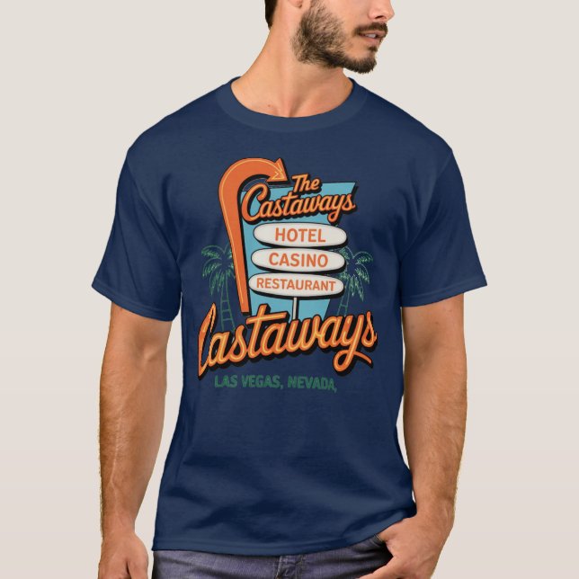 T-shirt Castaways Hotel Casino restaurant Las Vegas (Devant)
