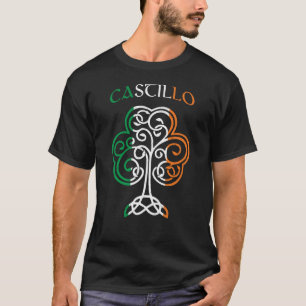 T-shirt CASTILLO Nom irlandais Shamrock Irlande Drapeau Fa