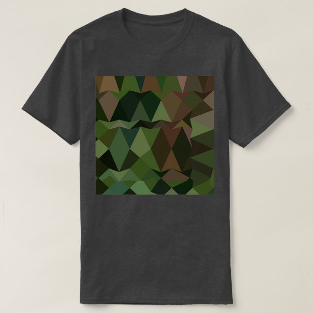 T-shirt Castleton Vert Abstrait Bas Arrière - plan en poly (Design devant)