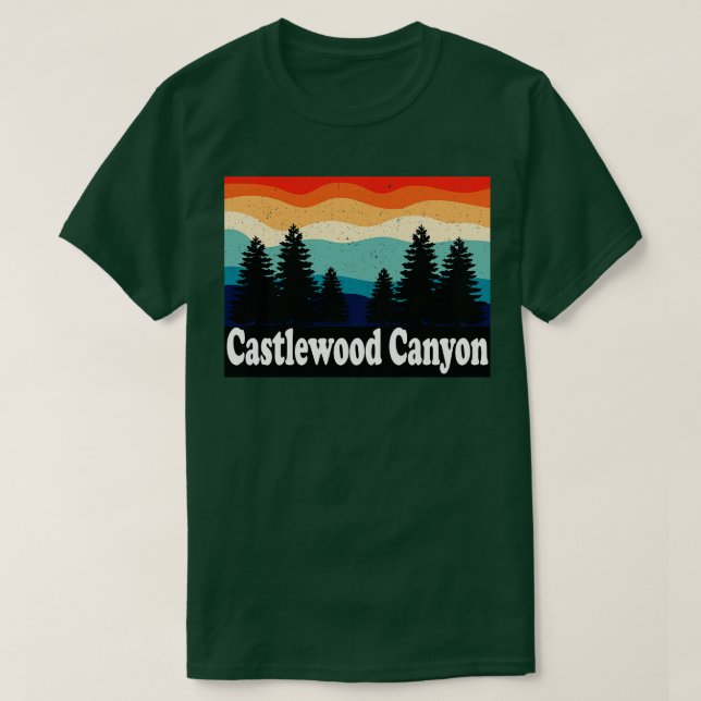 T-shirt Castlewood Canyon Colorado Retro (Design devant)