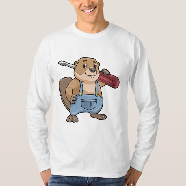 T-shirt Castor comme artisan avec clé (Devant)