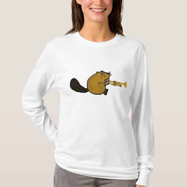 T-shirt Castor de BR jouant la chemise de trompette (Devant)