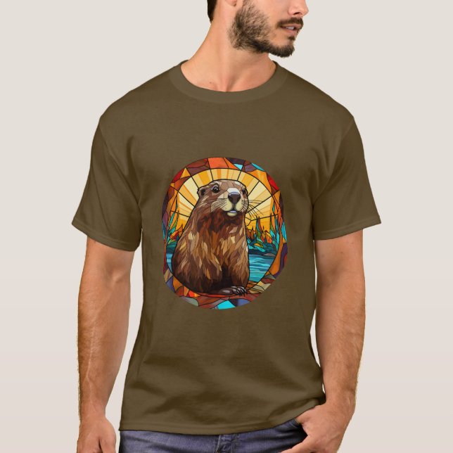 T-shirt Castor en verre doux (Devant)