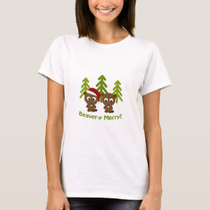 T-shirt Castor-y Noël ! Castors de Noël
