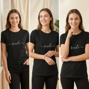 T-Shirt, Casual-Shirt mit positiver Botschaft T-Shirt