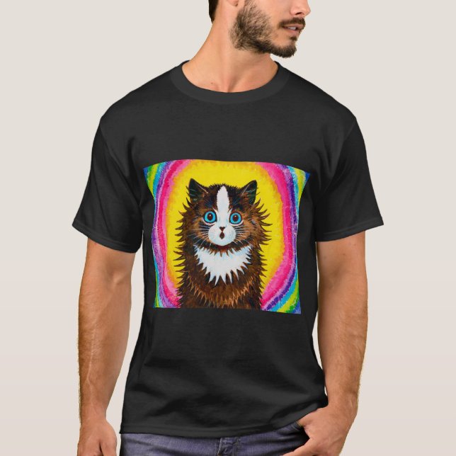 T-shirt Cat à Rainbow, Louis Wain (Devant)