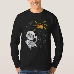 T-shirt Cat Astronaut Space Galaxy Taco Mexican Food