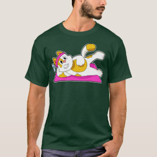 T-shirt Cat at Yoga Exercice d'étirement