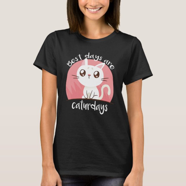 T-shirt Cat   Best Days Are Caturdays Crazy Cat Lady (Devant)