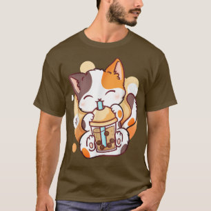 T-shirt Cat Boba Tea Bubble Tea Anime Kawaii Neko 588