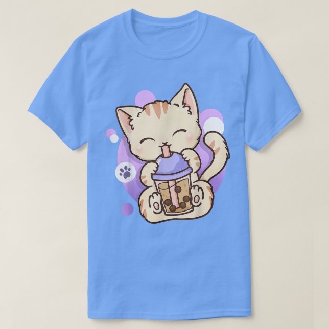 T-shirt Cat Boba Tea Bubble Tea Anime Kawaii Neko Toxits G (Design devant)