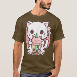 T-shirt Cat Boba Tea Bubble Tea Anime Kawaii Neko Venin