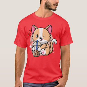 T-shirt Cat Boba Tea Bubble Tea Kawaii Anime Japanese Neko