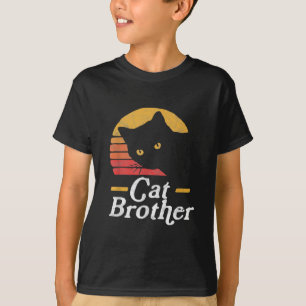 T-shirt Cat Brother Style Vintage Retro Cadeau Pour Amoure