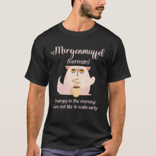T-shirt Cat Café Morgenmuffee Pas Réveillé Tôt Pour Ca