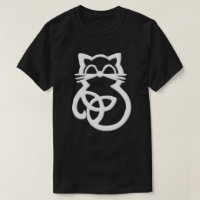 T-shirt cat celtique de noeud de trinité blanche