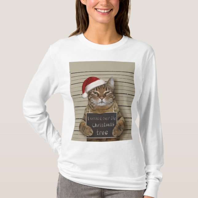 T-shirt Cat Christmas (Devant)