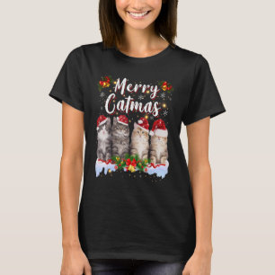 T-shirt Cat Christmas Family Matching Merry Catmas Pajamas