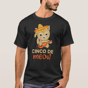 T-shirt Cat Cinco De Meow Mexican Sombrero Cats