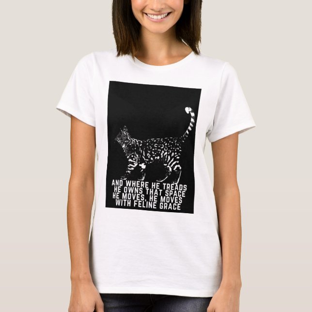 T-shirt Cat citation grace citation noir (Devant)