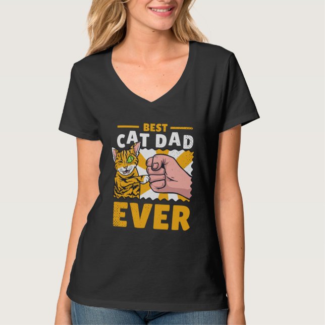 T-shirt Cat dad  kittens cats (Devant)
