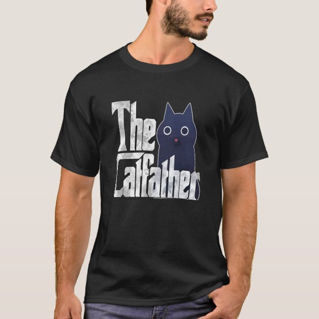 T-shirt Cat Dad The Catfather Crazy Cat Father Kitty Daddy (Devant)