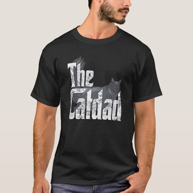 T-shirt Cat Dad The Catfather Crazy Cat Father Kitty Daddy (Devant)