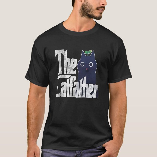 T-shirt Cat Dad The Catfather Crazy Cat Father Kitty Daddy (Devant)