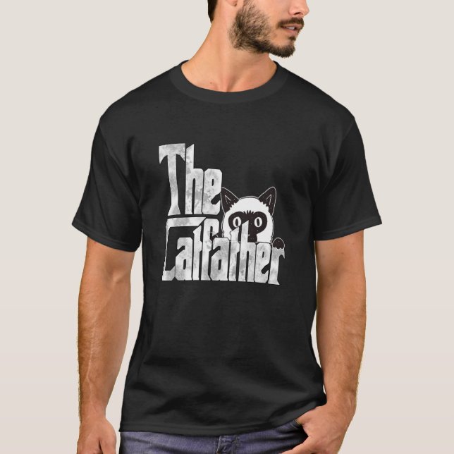 T-shirt Cat Dad The Catfather Crazy Cat Father Kitty Daddy (Devant)