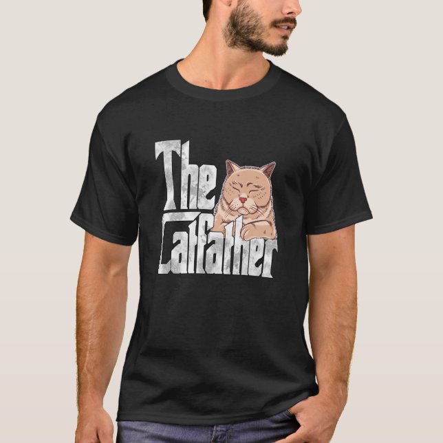 T-shirt Cat Dad The Catfather Crazy Cat Father Kitty Daddy (Devant)