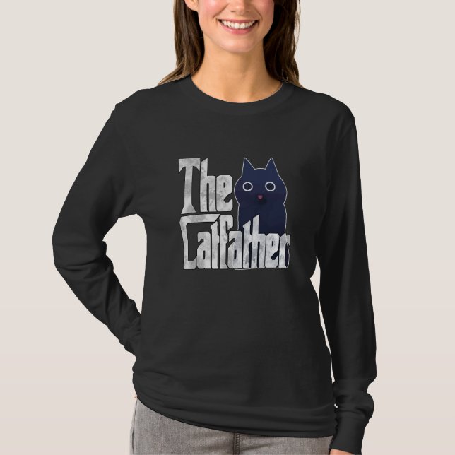 T-shirt Cat Dad The Catfather Crazy Cat Father Kitty Daddy (Devant)