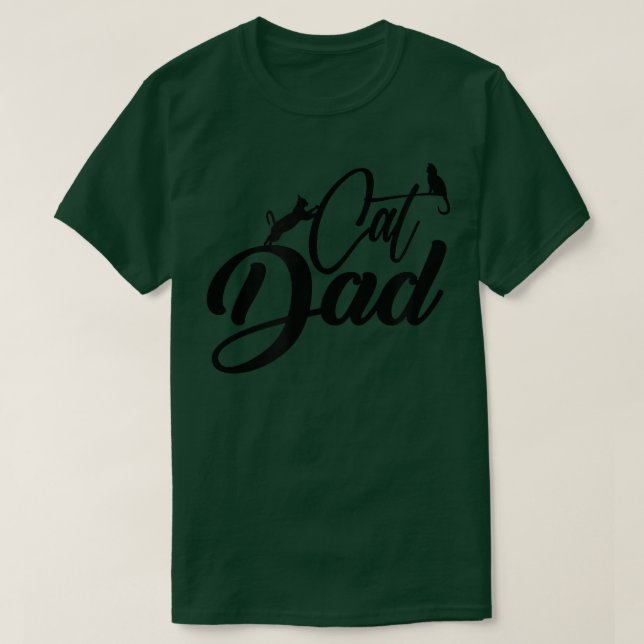 T-shirt Cat DadCute Cat Loving Kitty Lover Father Novelty (Design devant)