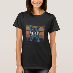 T-shirt Cat Daddy Af Lunettes de soleil Fête des pères Vin