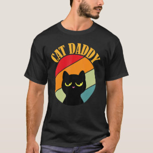 T-shirt Cat Daddy  style rétro soleil couchant huitante en