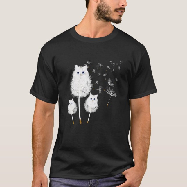 T-shirt Cat Dandelion Amazing Flower Cat (Devant)