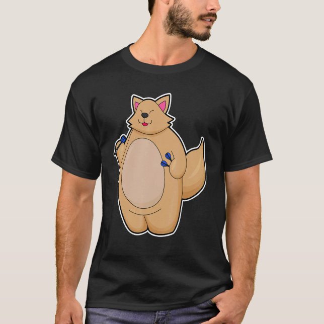 T-shirt Cat Darts Dart Sports (Devant)