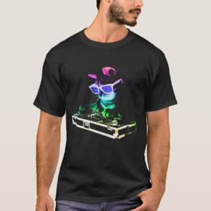 T-shirt CAT de MAISON (arc-en-ciel DJ Kitty)